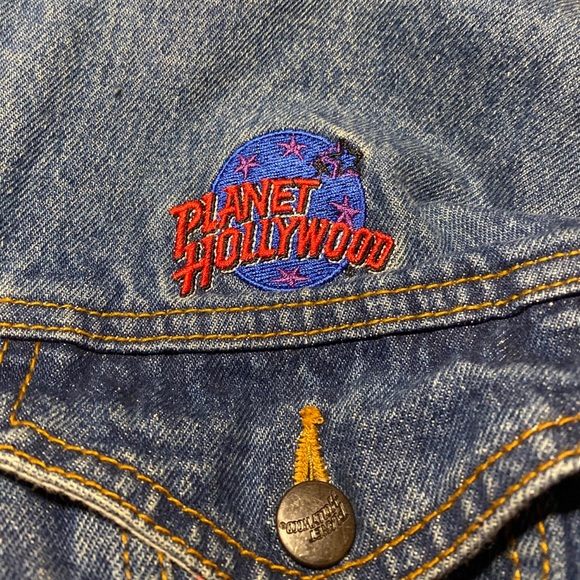 Vintage 80s Planet Hollywood NEW YORK Jean Jacket - Picture 7 of 9